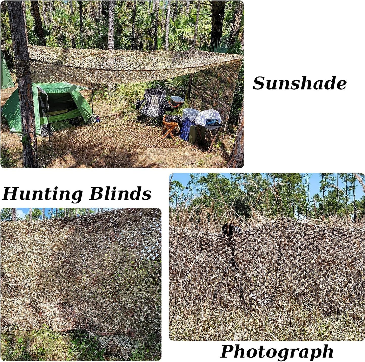 Yeacool Camo Netting 10x20 Mesh Camouflage Netting Military Surplus Hunting Blind Net for Military Theme Party Decorations Backdrop Sunshade Car Cover Camping Shooting (Dry Grass, 10ftx20ft, 3m*6m)
