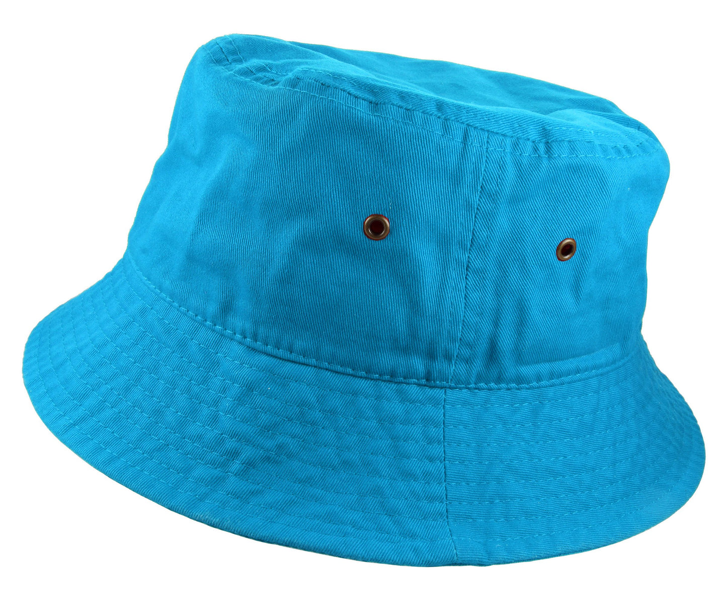 Gelante Solid Color 100% Cotton Bucket Hat for Women and Men Packable Travel Summer Beach Hat 1900-Turquoise-S/M