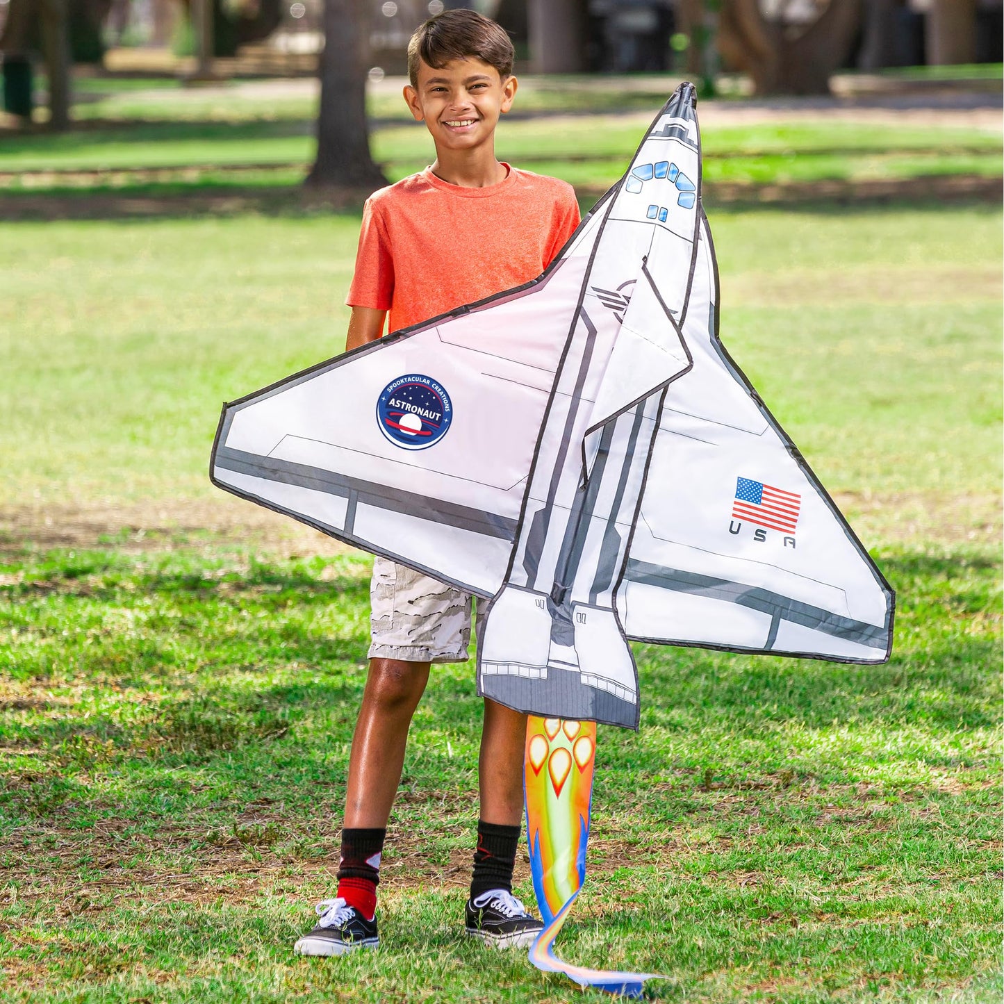 JOYIN Spaceship Kite Easy to Fly for Kids and Adults with 262.5 ft String, Large Beach Kite for Outdoor Games and Activities