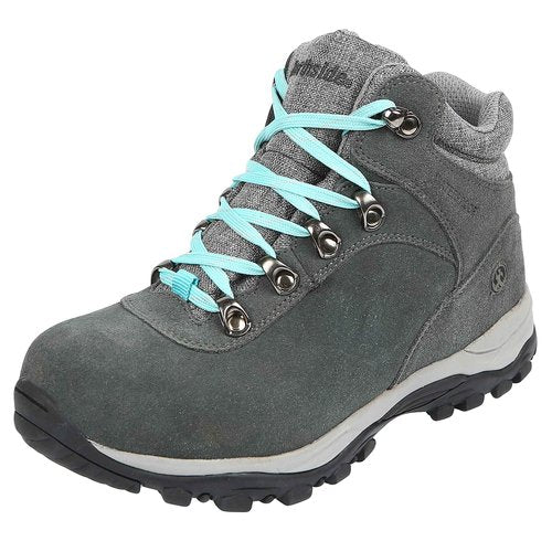 Northside Women's Apex Trek Hiking Boot, Gray/Aqua, 9.5