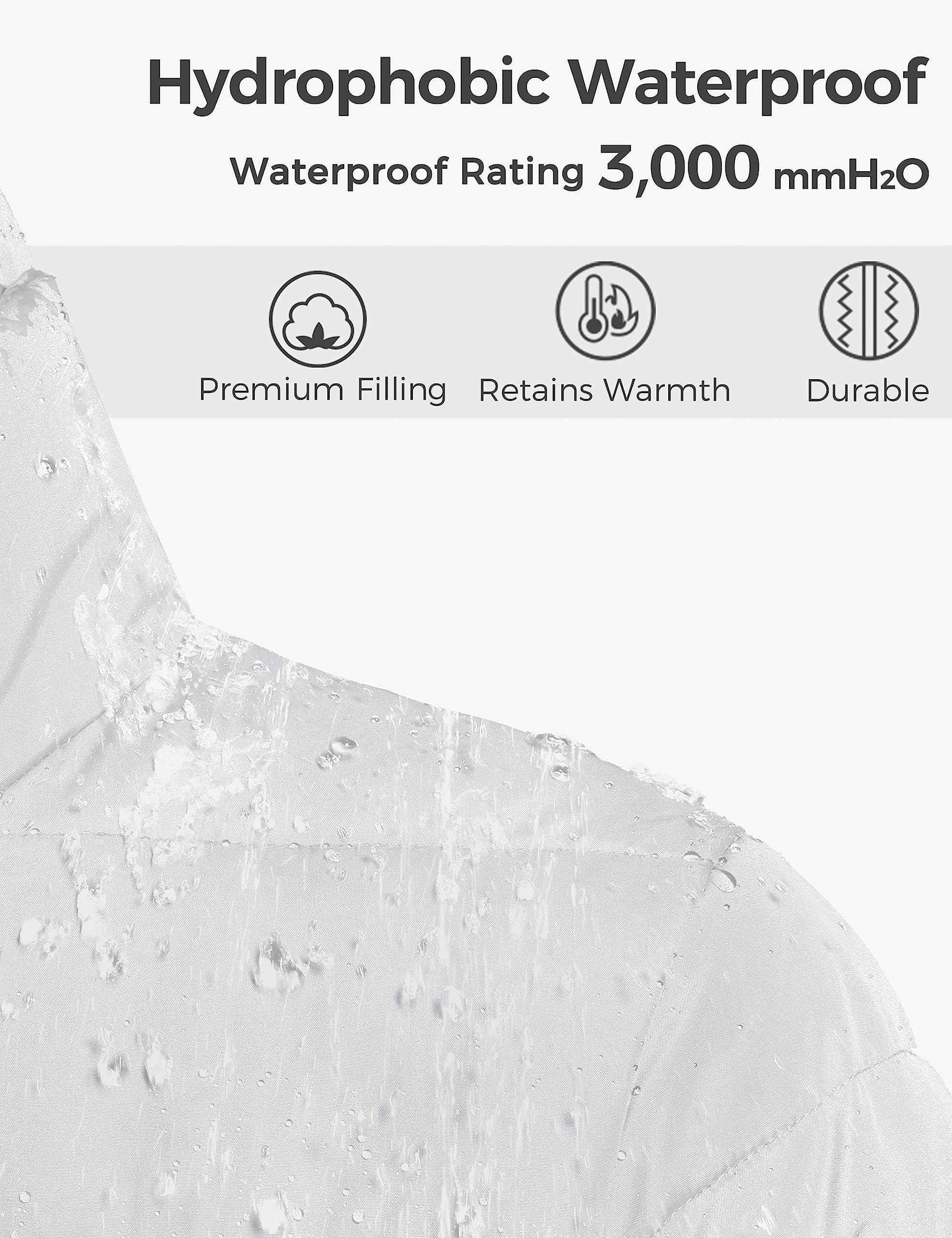 wantdo Men's Warm Winter Coats Thick Puffer Coats Short Winter Parka (White, X-Large)