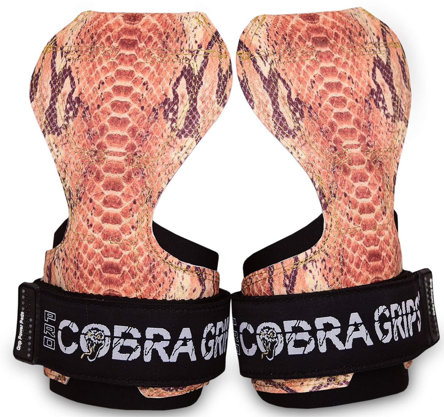 Cobra Grips Weight Lifting Gloves with Adjustable Neoprene Padded Wrist Wraps - Heavy Duty Alternative to Power Lifting Hooks for Deadlifts (PRO G5 Model)