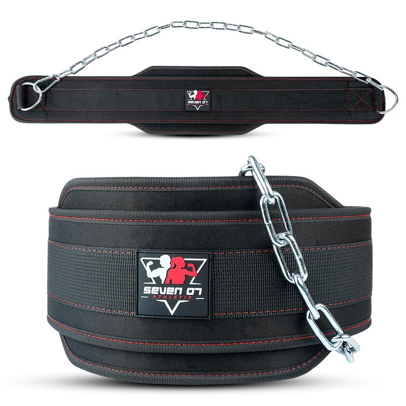 Dip Belt with 30" Stainless Steel Chain, 550-650 Lbs Weight Capacity, Neoprene Weight Lifting Belt, Perfect Weighted Belt for Pullups, Dips, Squats, Gym Workout & Crossfit Training