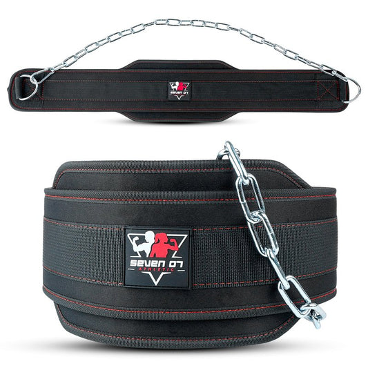 Dip Belt with 30" Stainless Steel Chain, 550-650 Lbs Weight Capacity, Neoprene Weight Lifting Belt, Perfect Weighted Belt for Pullups, Dips, Squats, Gym Workout & Crossfit Training