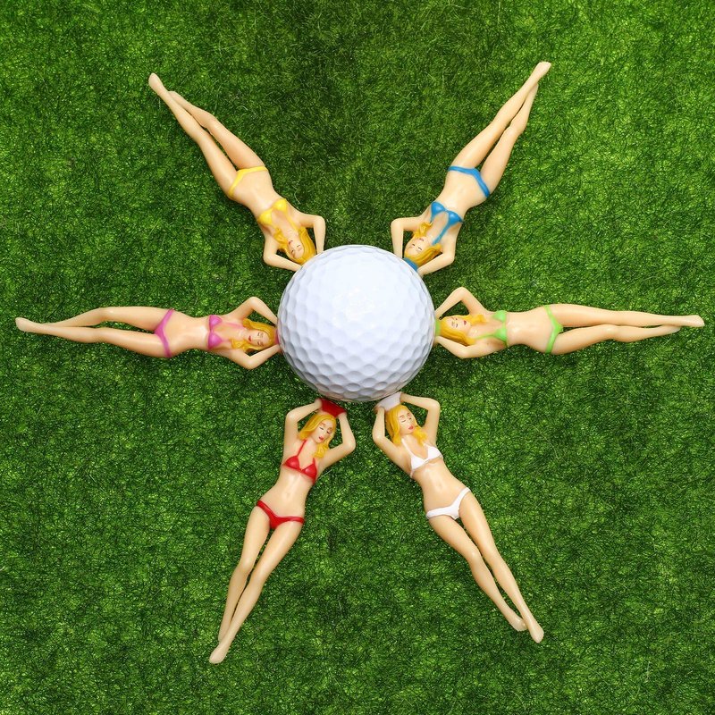 Sumind 8 Pcs Colored Golf Tees Funny Golf Tees 3 Inch Golf Practice Novelty Tees White Elephant Stocking Stuffer Gifts for Golfer Fun Gift