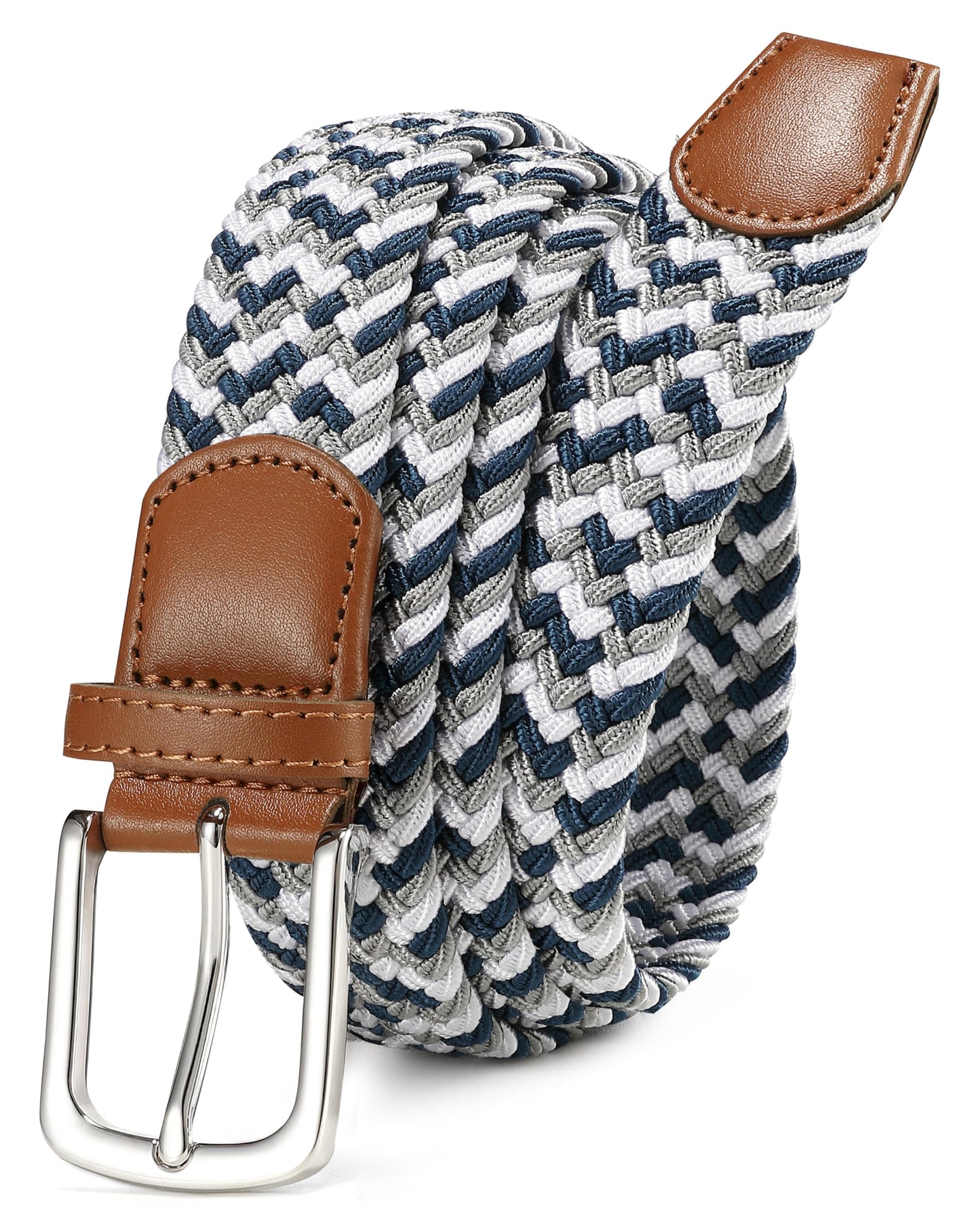 CHAOREN Stretch Belts for Men - Braided Elastic Golf Belt for Men 1 3/8"- Gift for Casual Jeans Shorts