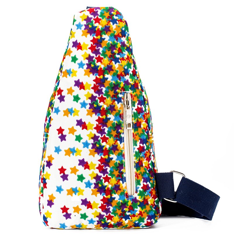 Chrysansmile Sling Bag for Women Men Nylon Crossbody Bags Fanny Packs Star Print Small Backpack for Travel Hiking