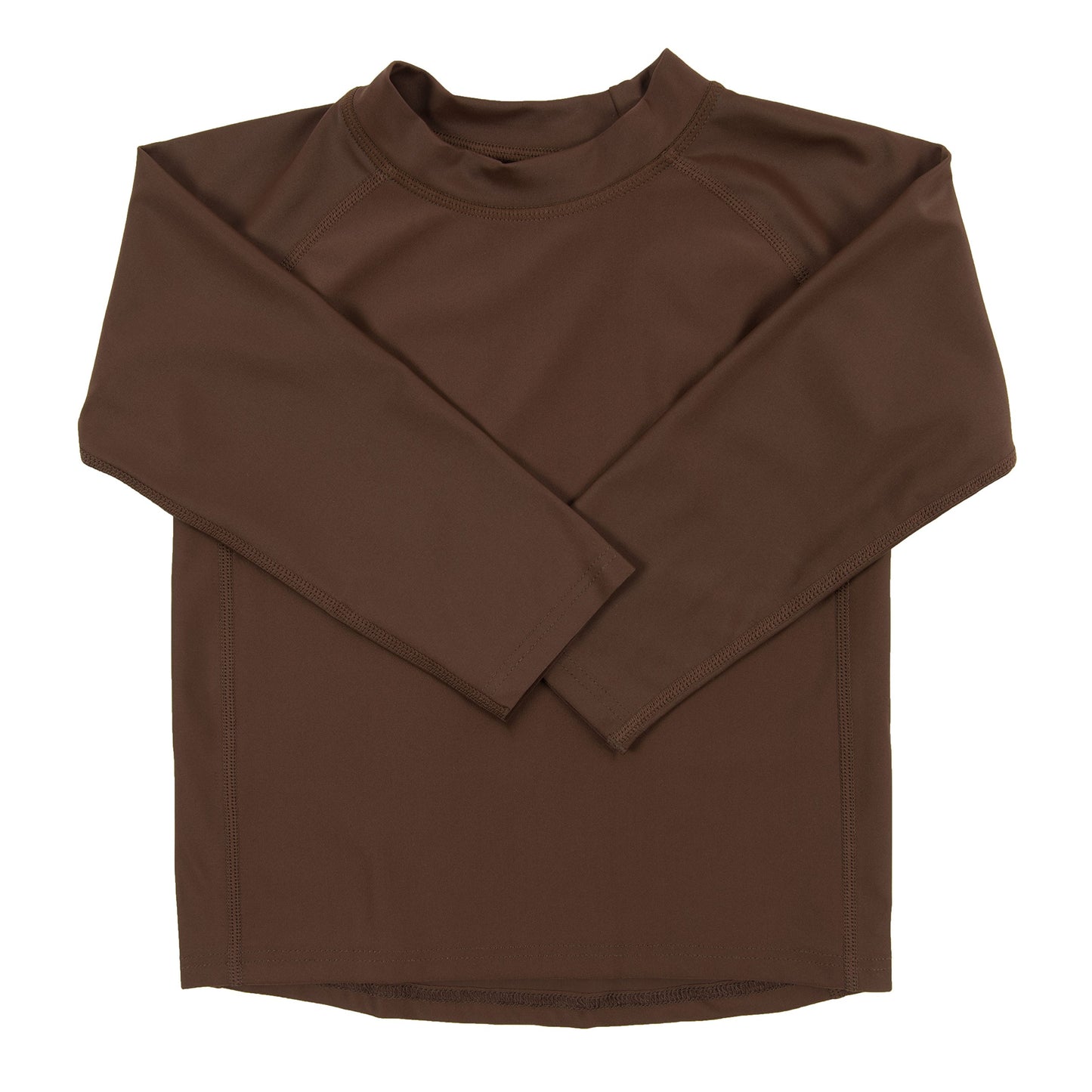 Leveret Long Sleeve Rash Guard (4 Toddler, Brown)