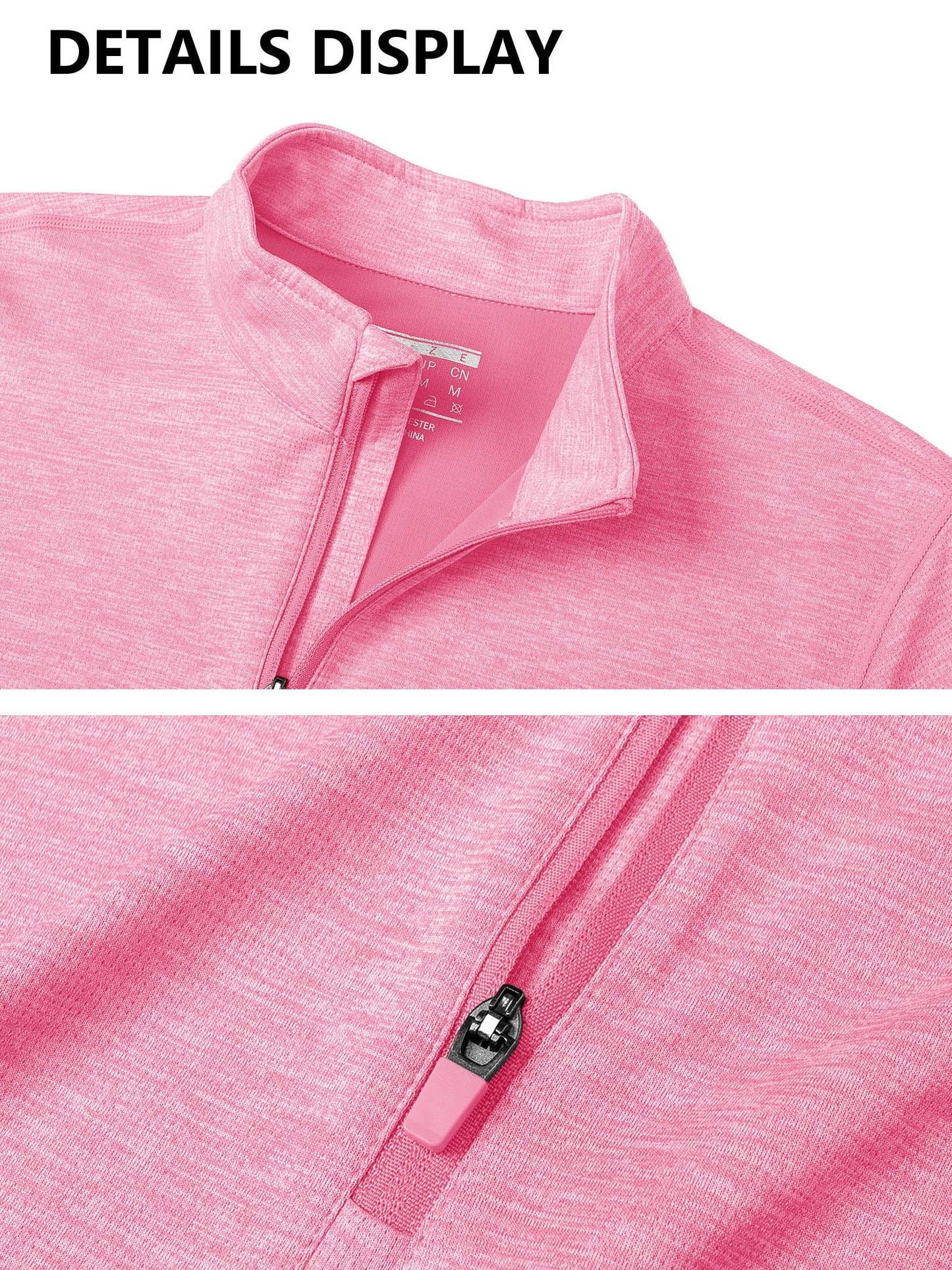 MAGCOMSEN Long Sleeve UV Shirts for Women Summer Shirts Workout Tops Running Shirts Golf Shirt Athletic Shirts Pink M