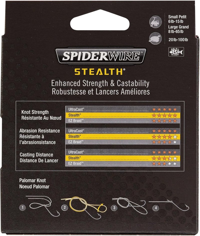 SpiderWire Stealth Braid Fishing Line - High Strength, Low Visibility | 300 Yards
