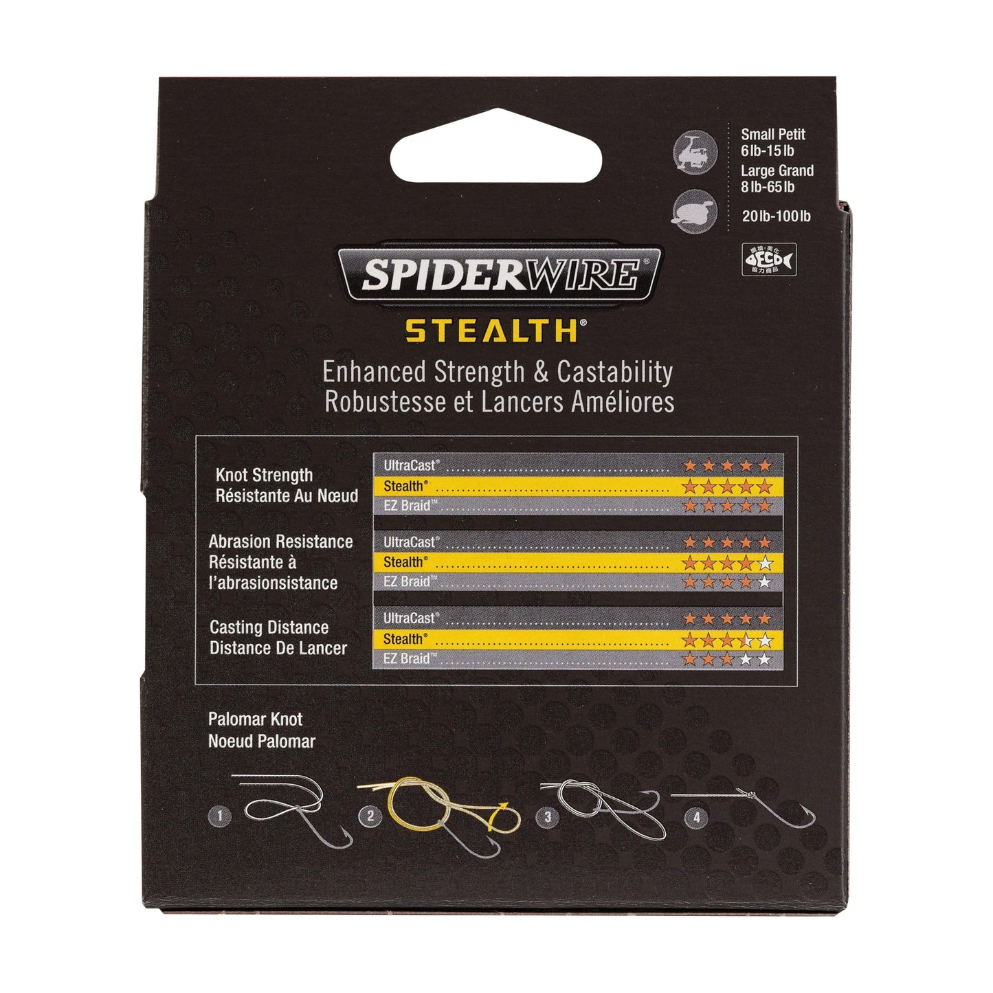 SpiderWire Stealth® Superline, Hi-Vis Yellow, 50lb | 22.6kg, 125yd | 114m Braided Fishing Line, Suitable for Freshwater and Saltwater Environments