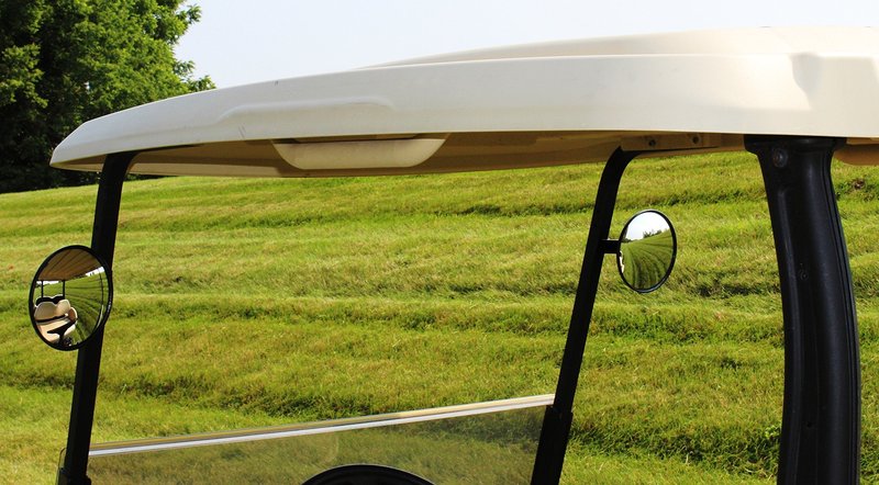 Pair of 6" Spot Mirrors for Golf Carts Such as Ez Go, Club Car, Yamaha