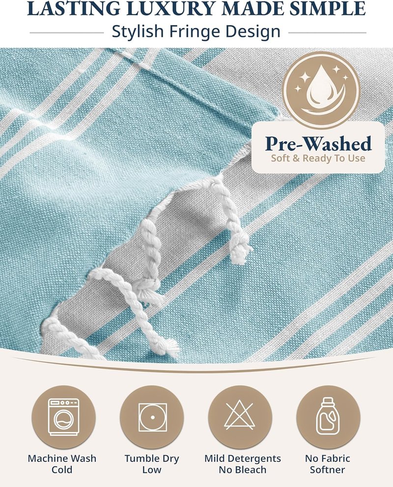 Extra Large Beach Towel - Oversized Quick Dry, Absorbent & Sand Free | 39"x71" - Aqua