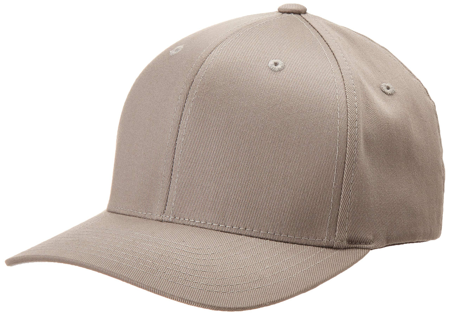Flexfit Men's Wooly Combed Twill Fitted Baseball Cap, Gray, Small-Medium