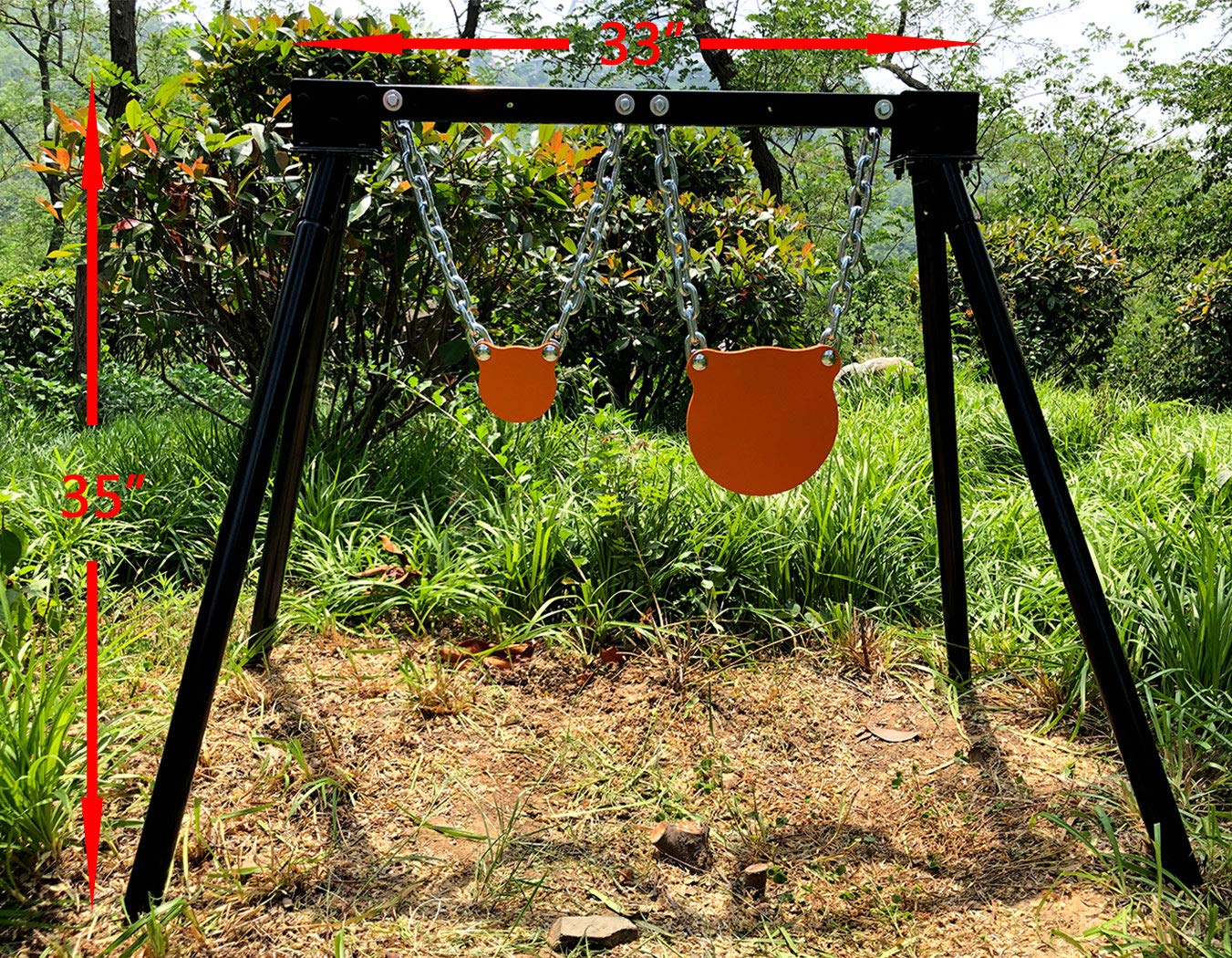 Highwild Steel Target Stand AR500 Shooting Target System (1 Stand, 2 Mounting Kits & 4"+ 8" Gongs)