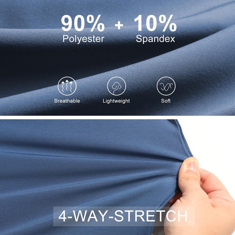 Surenow Men's Athletic Pants Elastic Waist Quick-Dry Lightweight Pants Workout Outdoor Sweatpants with Zipper Pockets Cobalt Blue