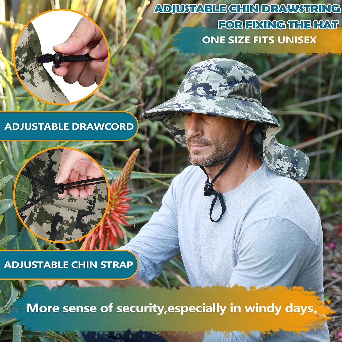 Solaris Sun Hat - UPF 50 Sun Protection for Men & Women | Lightweight Wide Brim Fishing & Hiking Cap