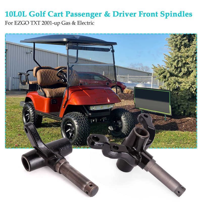 10L0L Golf Cart Spindle Assembly for EZGO TXT/PDS 2001.6-up Gas & Electric, Front End Repair Kit with Passenger & Driver Side, OEM# 70673-G02 70942-G02