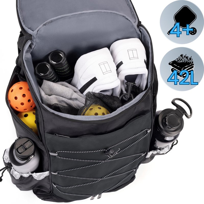Athletico Pro 42L Pickler Pickleball Backpack (Black)