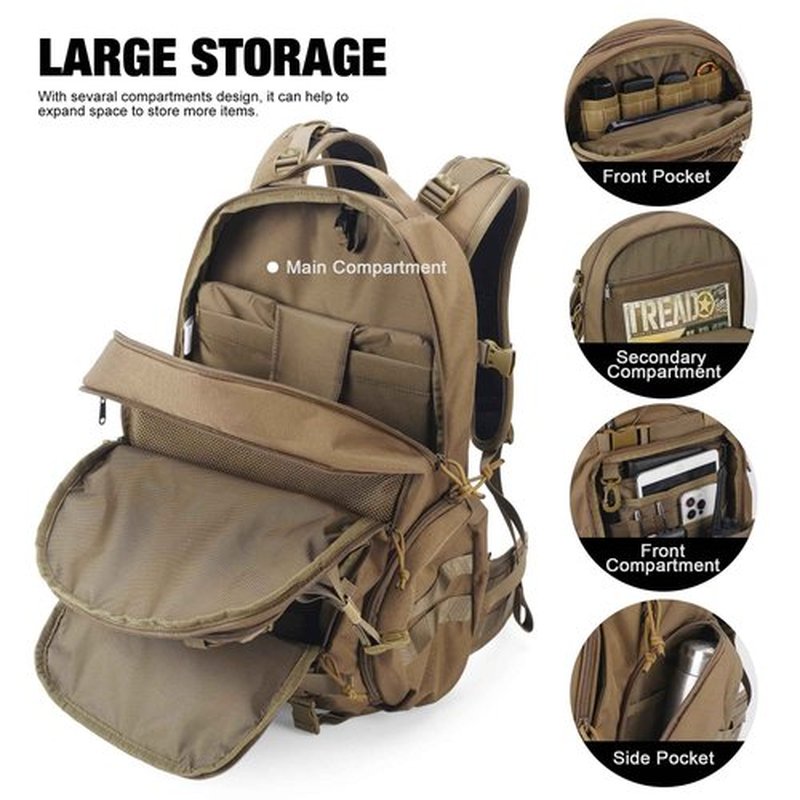 Mardingtop 35L Molle Tactical Military Backpack for Men，Cordura Backpack for Hiking,Camping,Survival