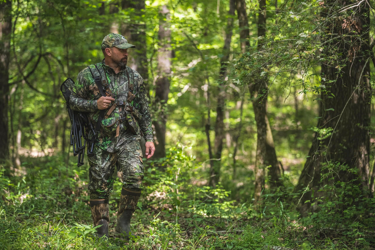 Mossy Oak Men's Tibbee Technical Lightweight Camo Hunting Shirt, X-Large, Original Bottomland