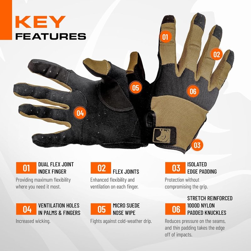 FDT Alpha Full Dexterity Shooting Gloves - Touchscreen Compatible, Breathable | 1 Pair