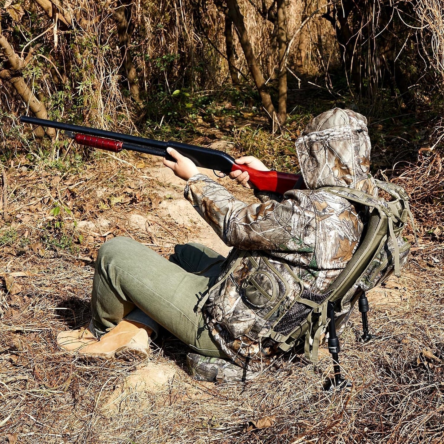 Turkey Hunting Vest with Frame & Seat - Camo, Memory Foam Cushion, Multi-Pocket Storage | Adjustable Lightweight Gear for Men & Women