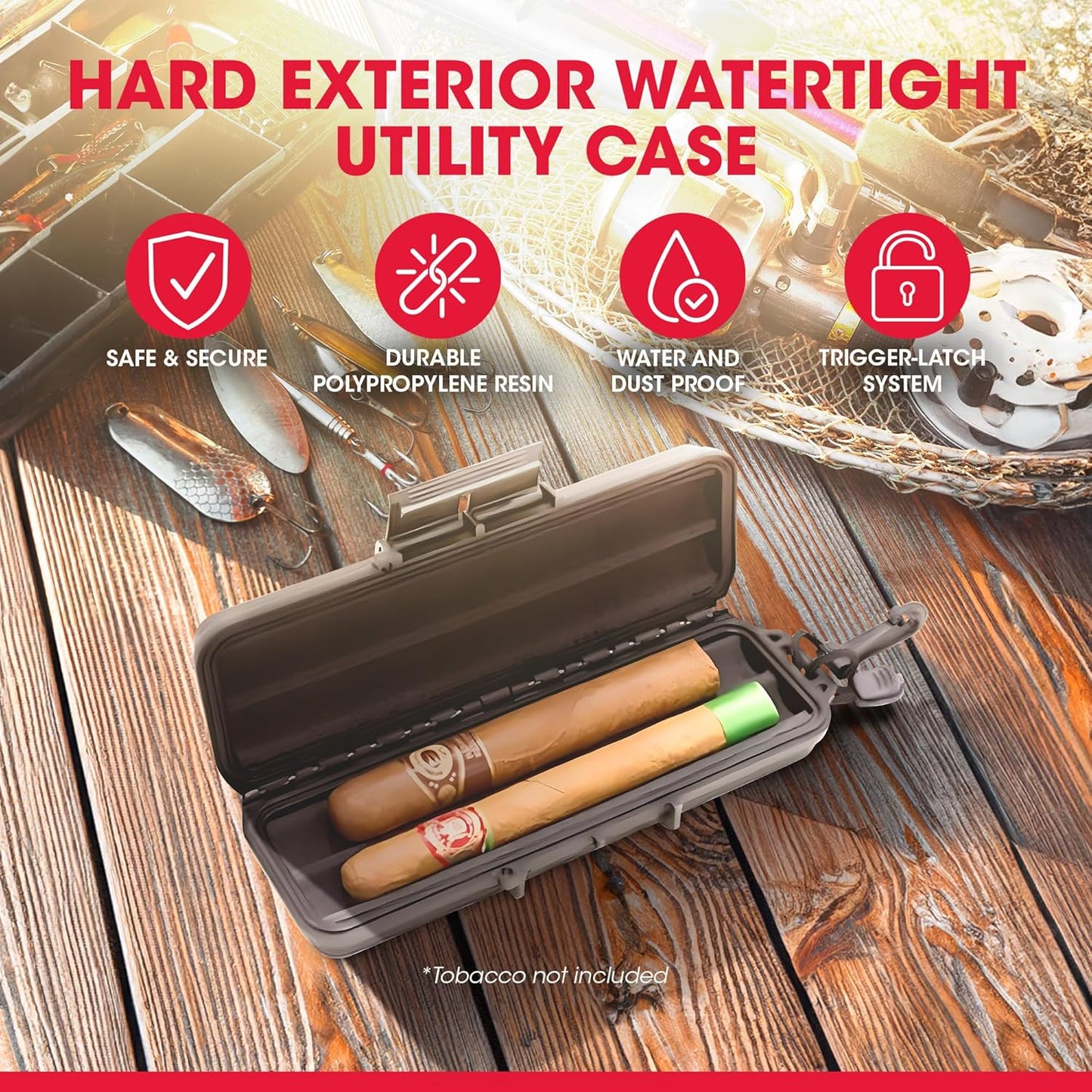 SKB Cases Waterproof Hard Case - Mil-Standard Injection Molded Design | Small 7" x 2" x 1" with Padded Handle