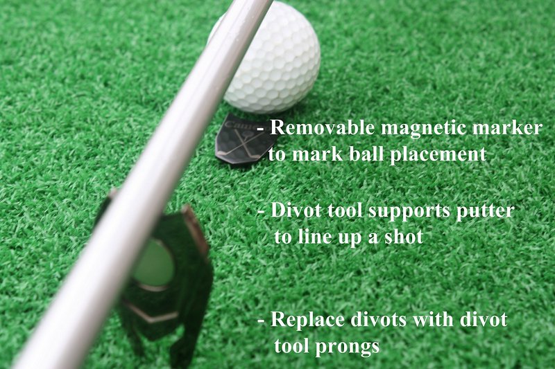 GRANDPA Engraved Golf Gift Divot Tool and Ball Marker (Black) - Dad Personalized Gift, Dad Birthday Gift, Gift for Dad, Gift for Him Father's Day Grandfather Granddad Gift