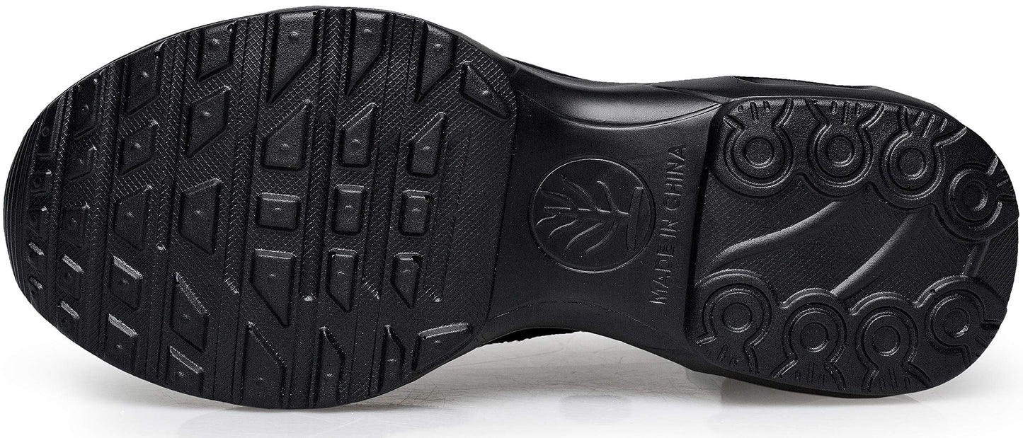 DOUSSPRT Womens Walking Sneakers Slip on Sock Shoes Mesh Air Cushion Platform Workout Tennis Loafers Fashion Casual 002 allblack US Size 8