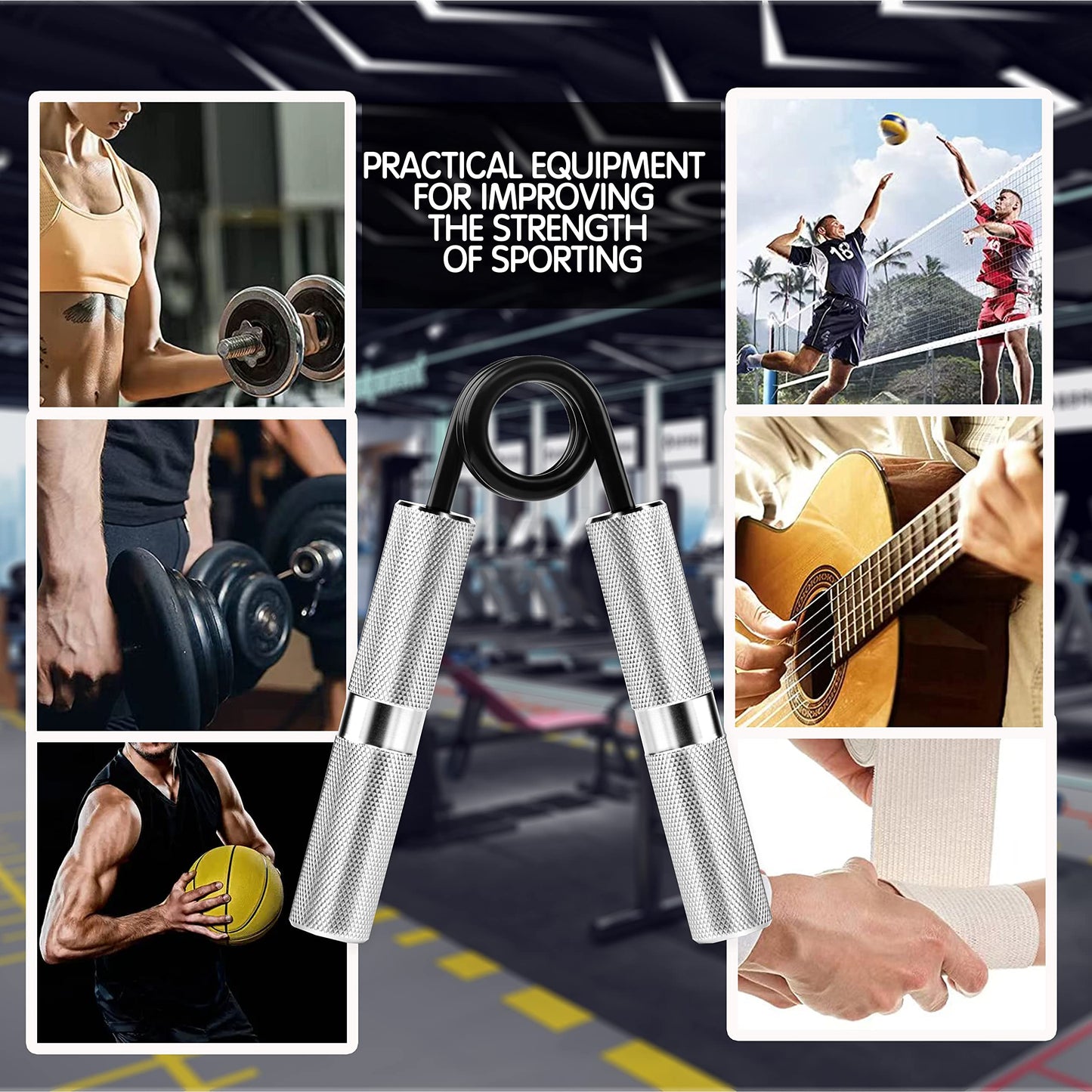 Xzyppci Hand Grippers,Grip Strengthener kit,Great Wrist & Forearm Exercise,for Home Office & Gym Use,for Beginners to Professionals (5 PCS)