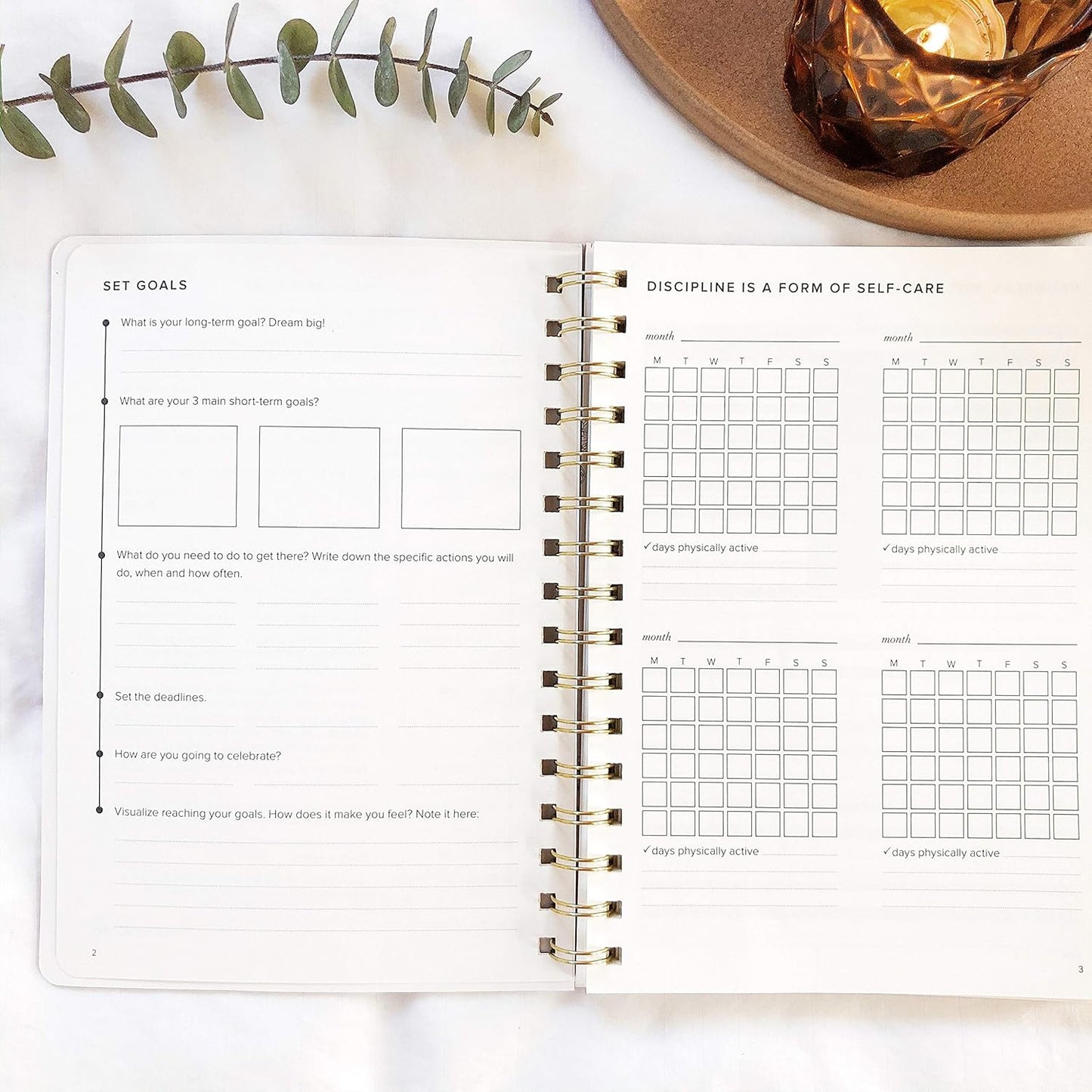 Food and Exercise Journal for Women - Track Meals, Nutrition & Weight Loss | 90 Days, Walnut Brown, 8.5 x 6 Inches