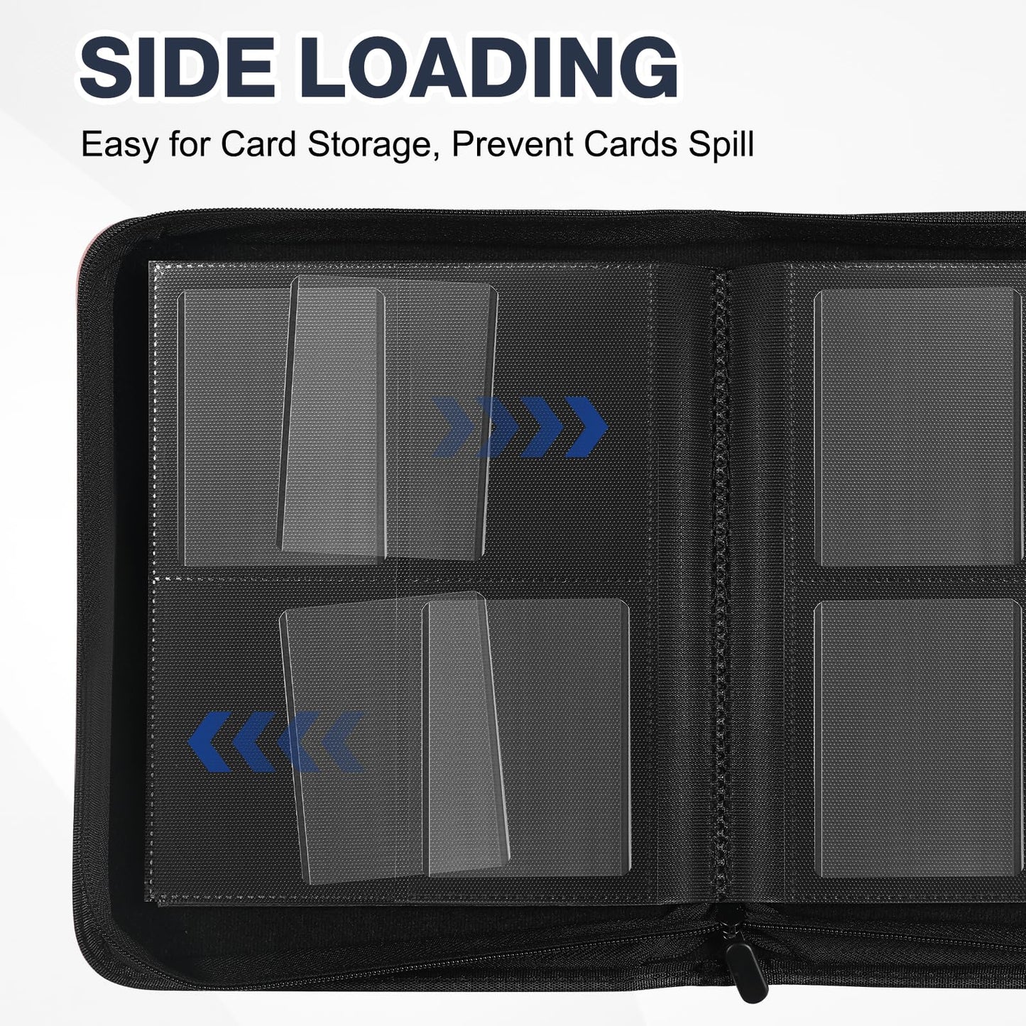 Top Loader Binder 4 Pocket, Holds 160 Toploaders, 100 Toploaders INCLUDED