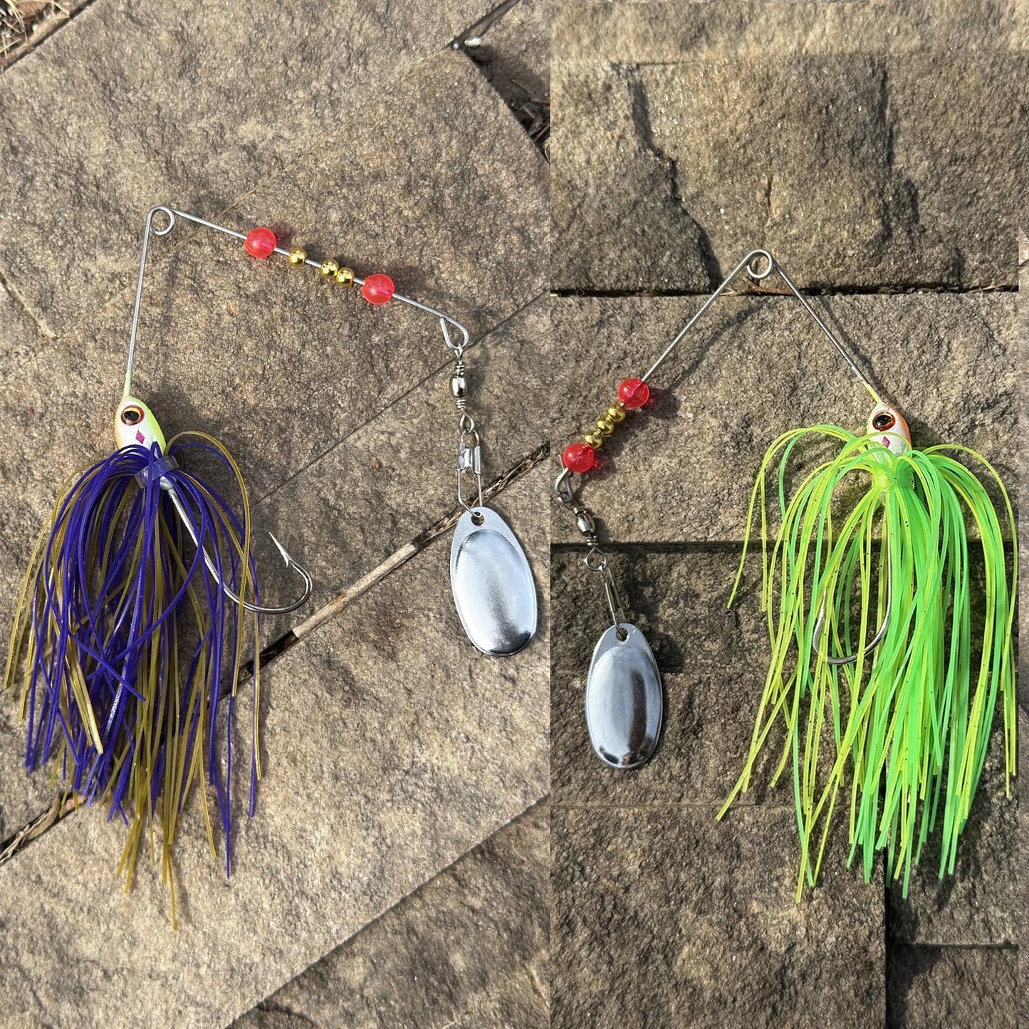Richary Spinner Baits for Bass Fishing 3/8oz, 6 Pcs Freshwater Fishing Lures Kit, Premium Spinnerbaits for Walleye, Crappie, Salmon & Pike