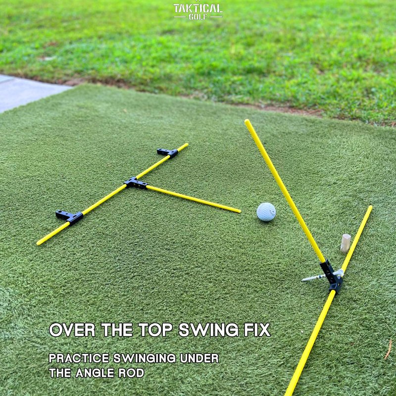 Golf Alignment Guide Sticks – Adjustable Swing & Putting Trainer Aid | Fix Slice, Improve Posture, Ball Position & Over-the-Top Swing | Indoor & Outdoor Practice