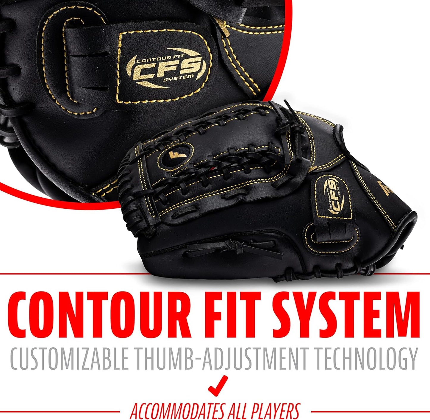 Franklin Sports Field Master Baseball & Softball Glove - Adult & Youth Mitts | Right Hand Throw, Versatile Fit