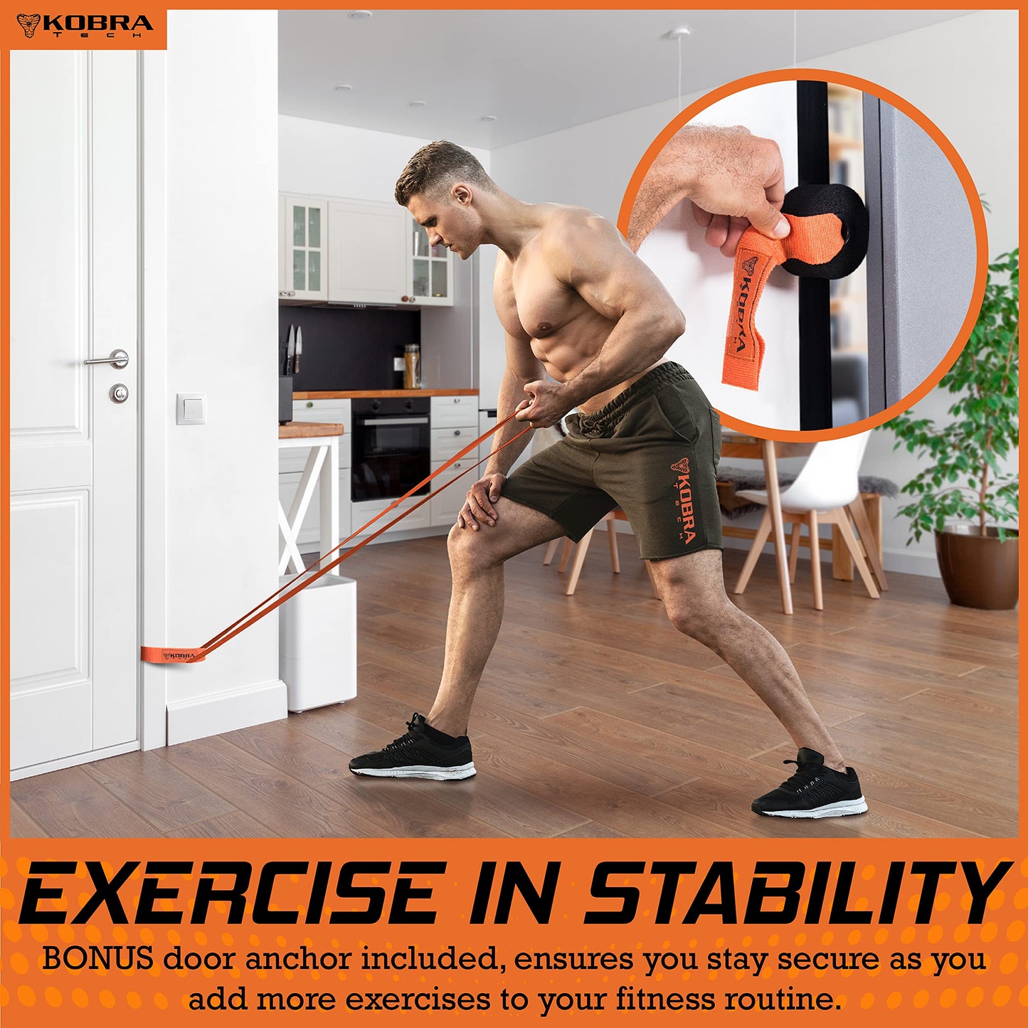 Durable Resistance and Pull Up Bands | Comprehensive Workout Bands Set with Included Door Anchor | Ideal for Muscle Training, Physiotherapy, and Body Shaping | Men's and Women's Ultimate Fitness Tool