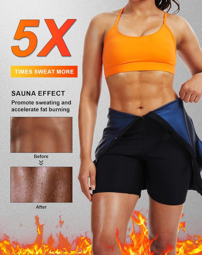 Full Body Sauna Suit for Women - Weight Loss Sweat Jumpsuit | Waist Trainer for Lower Belly Fat