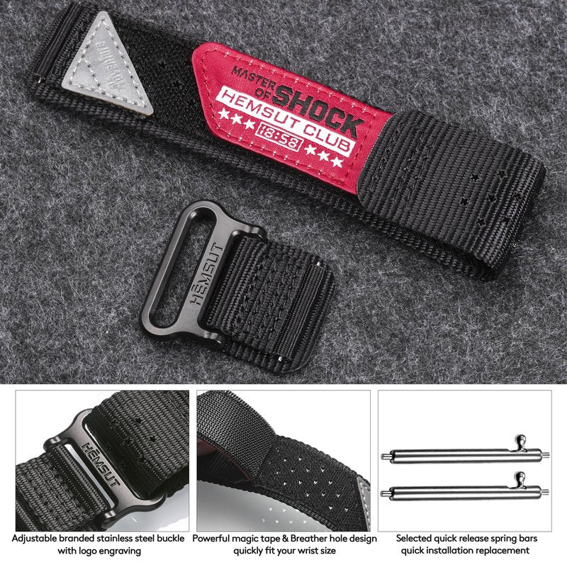 20mm Nylon Band Compatible with Garmin Vivoactive6/5/3,Forerunner 165/55/645/245 Music, Compatible with Amazfit Active Premium 45mm,20mm Soft Nylon Replacement Strap.