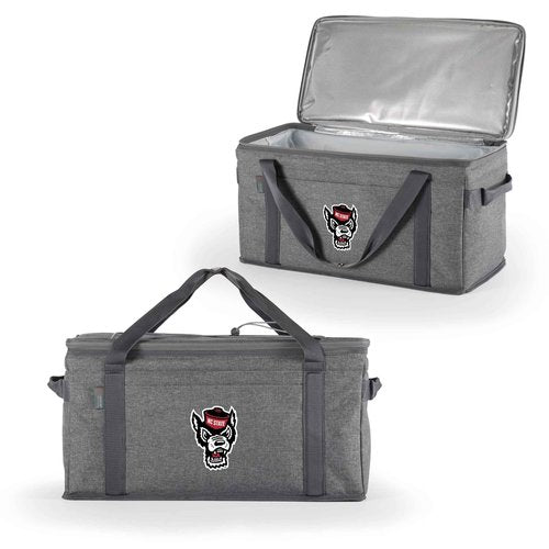 PICNIC TIME NCAA NC State Wolfpack 64 Can Collapsible Insulated Cooler, (Heathered Gray)