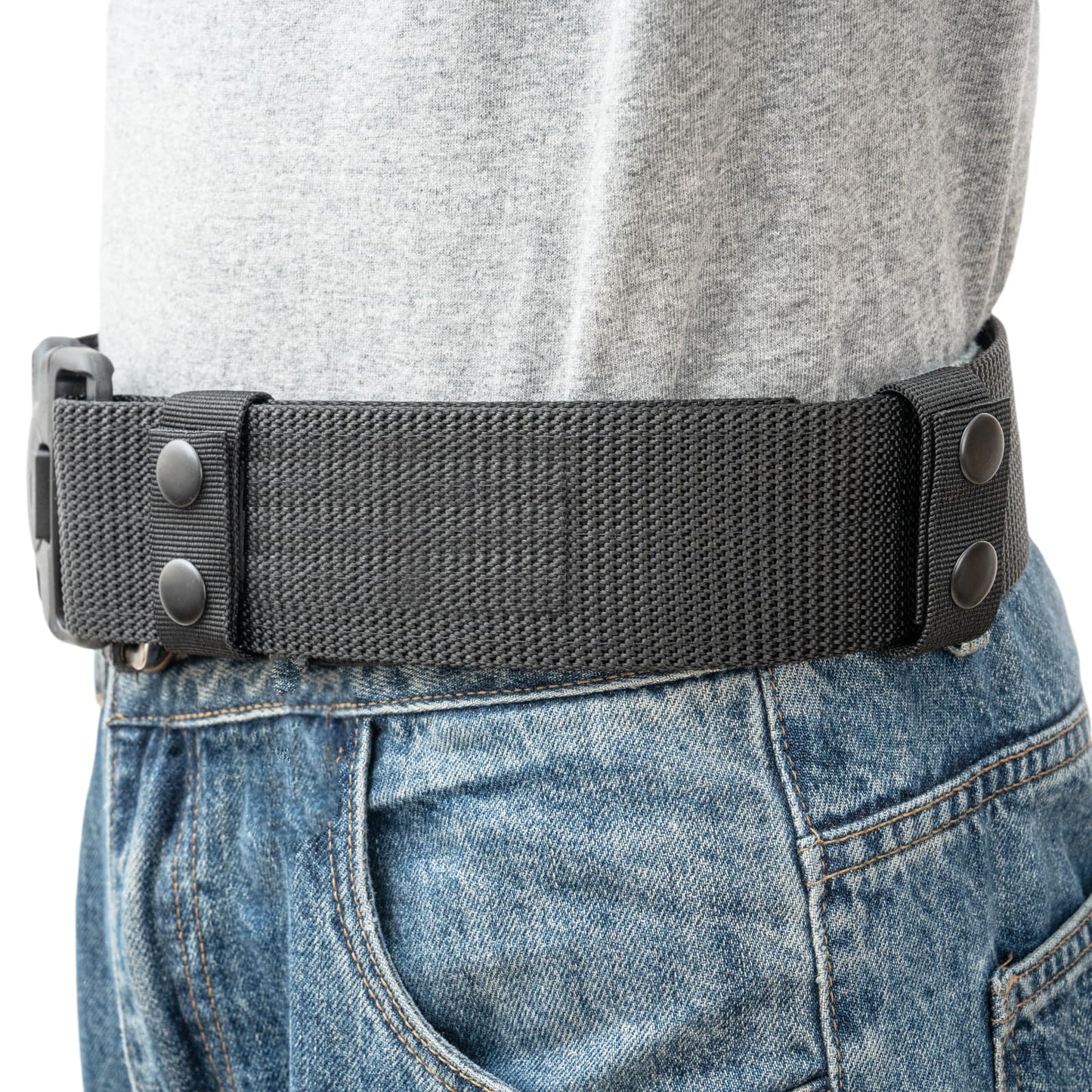 VEPKOIT 4 Pcs Belt Keepers for Duty Belt, Nylon Duty Belt Keepers with Double Snaps for 2"/2.25" Wide Belt, Tactical Belt Loop Keeper for Police Duty Belt Law Enforcement Accessories Tactical Gear (4)