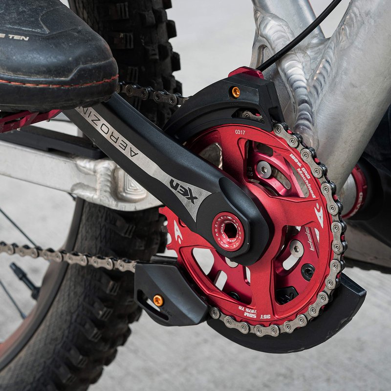 Funn Zippa DH Chain Guide, ISCG05 Interface, BSA Adapter Included, 32T-38T, Mountain Bike Chain Protector (Orange)