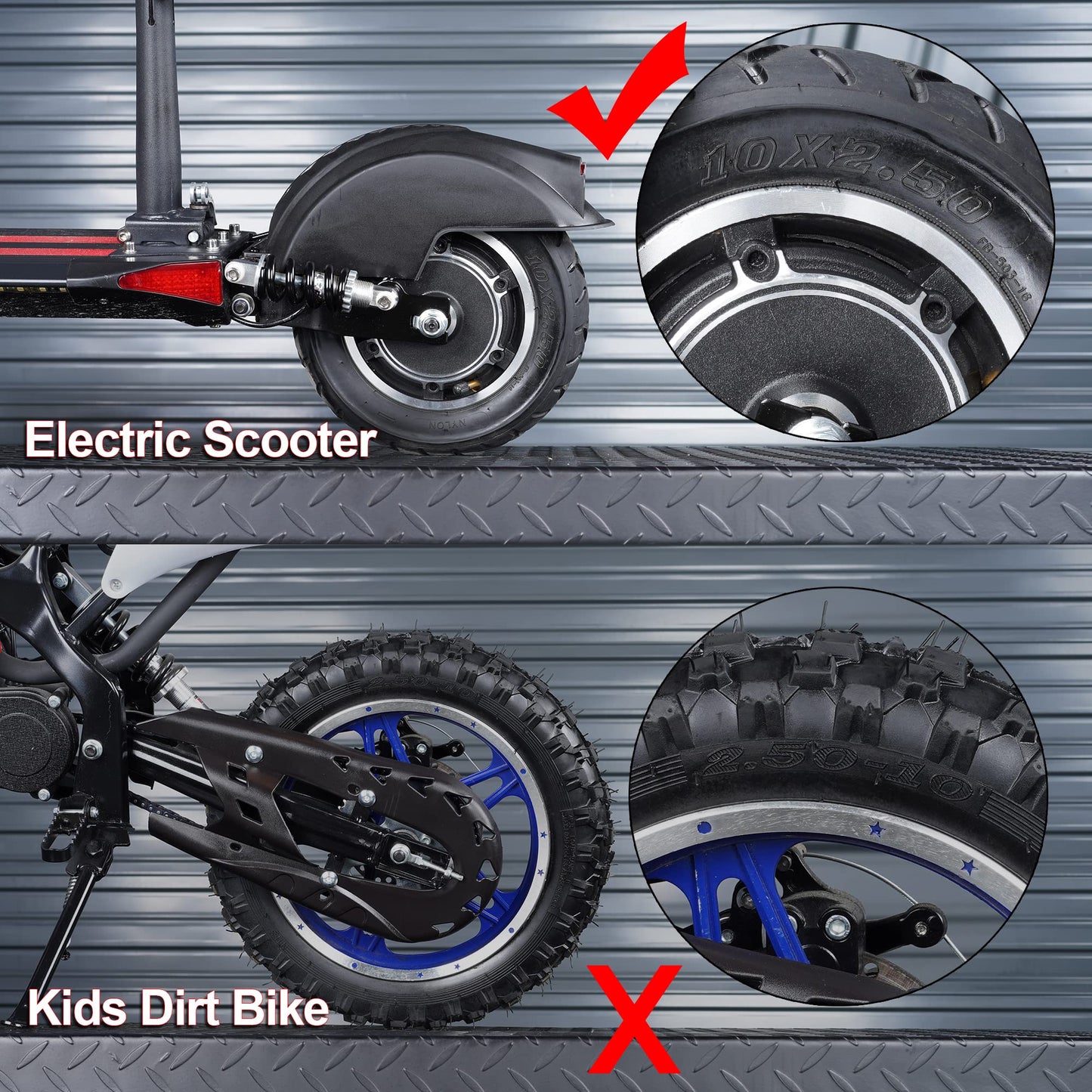 RUTU 10x2.50/2.75 Inner Tubes Thicker 45%- 10" Scooter Tube Set Compatible with Electric Scooter, Smart Self-Balance Scooters & Boards with TR87 36v 48v 400w 500w 800w Hub Motor Mijia M365-2 Pack