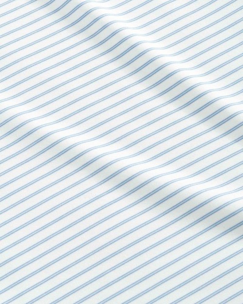 johnnie-O Performance Jersey Polo - Michael Stripe White/XXL