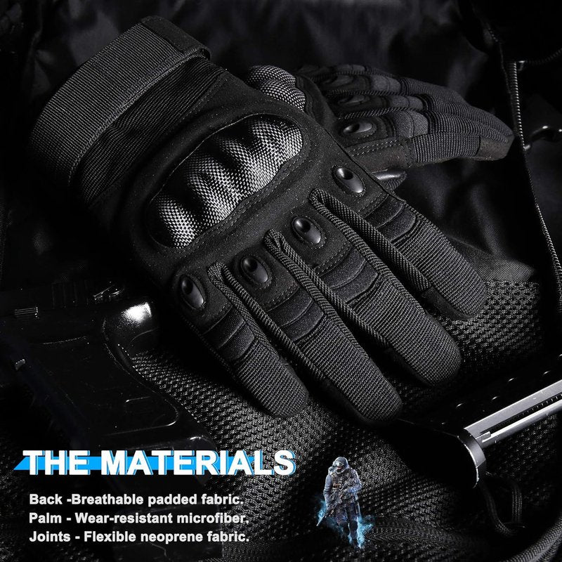 Tactical Gloves for Men - Touchscreen Airsoft & Paintball Motorcycle Gear | Durable & Comfortable Fit