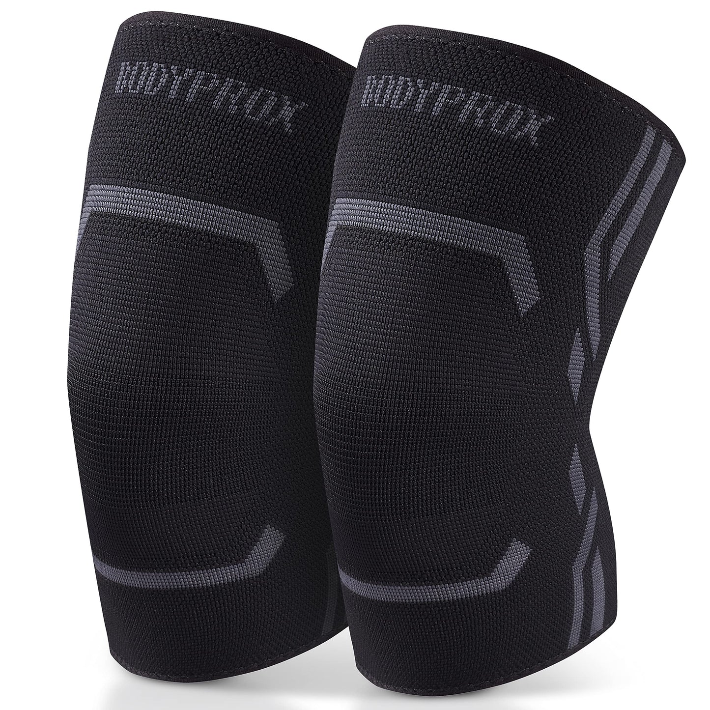 Bodyprox Knee Compression Sleeve for Men and Women (2 Pack), Knee Support Brace for Running and Work out (X-Large)…