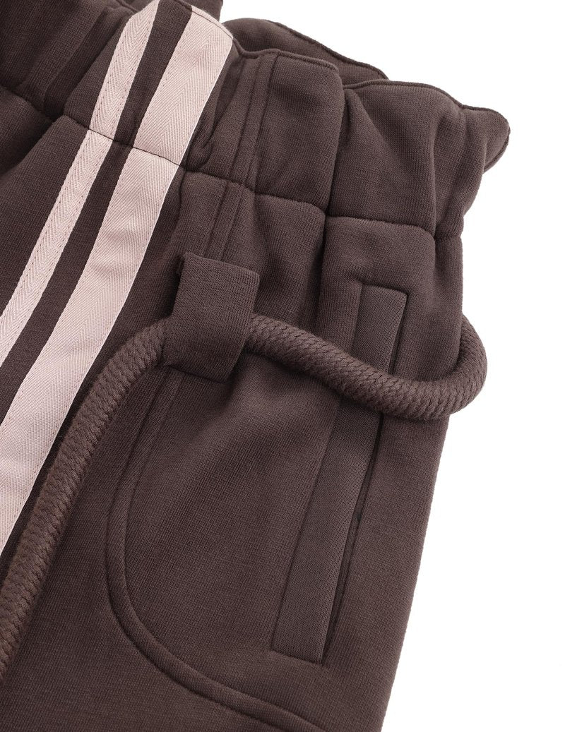 Aelfric Eden Stripe Super Baggy Sweatpants Oversized Barrel Pants Vintage Wide Leg Elastic Waist Lantern Trouser Unisex Brown X-Small