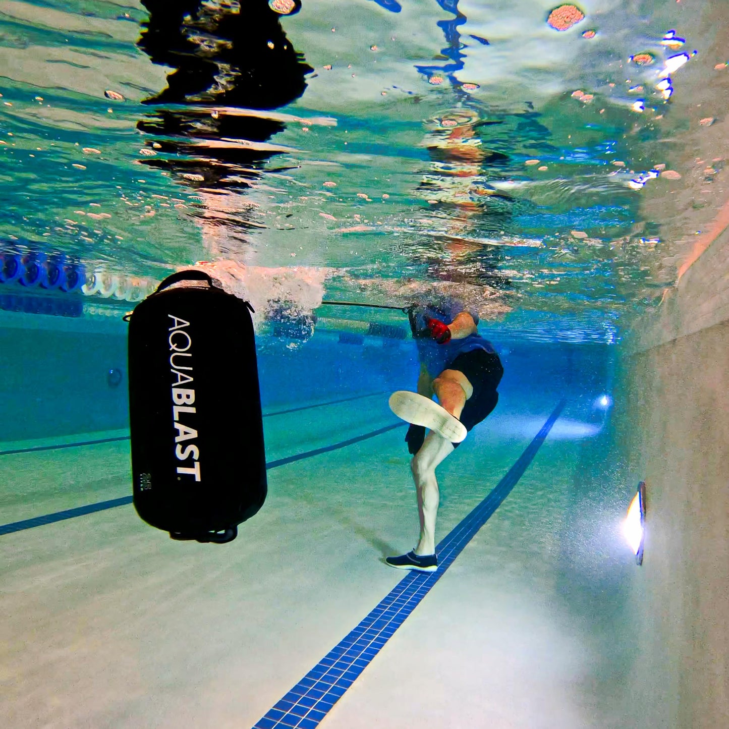 AquaBLAST 20-Liter V2 Water-Filled Fitness & Punching Bag for Swimming Pools, Muscle-Building Aquatic Workouts, Strength Training & Cardio