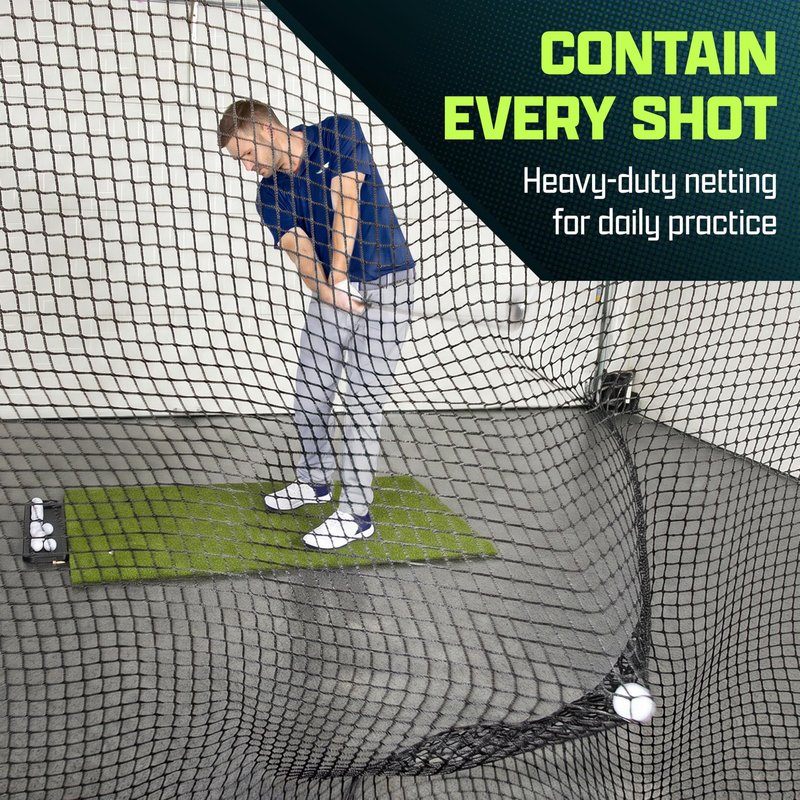 GoSports 10 ft x 10 ft Sports Netting - Hitting Net for Golf, Baseball, Hockey, Soccer, LAX and More
