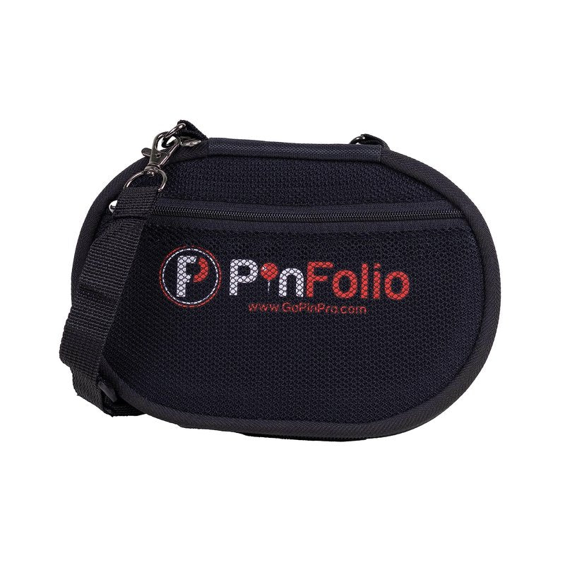 PinFolio Go Pin Display Bag, Lightweight & Compact Sports Pin Book Designed for Loungefly Backpacks & Easy Trading Up to 40 1-Inch Enamel Pins (Black)